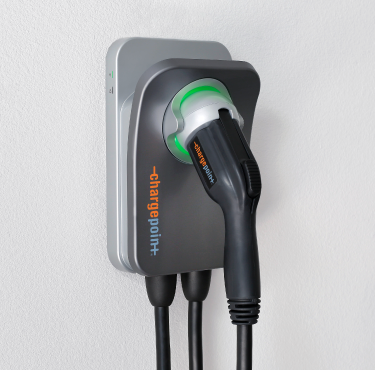 ChargePoint Home Flex installed on wall ChargePoint Home Flex installed on wall